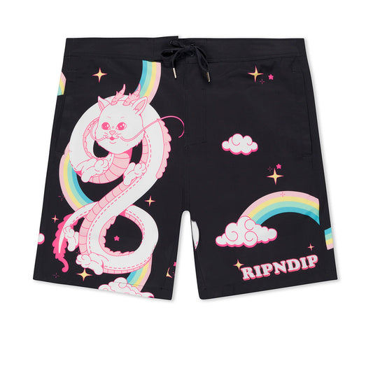 RIPNDIP FANTASY NERM SWIM SHORTS  BLACK