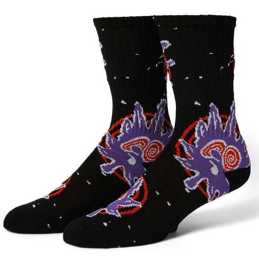 HUF GREEN BUDDY HYPNOSIS SOCK BLACK
