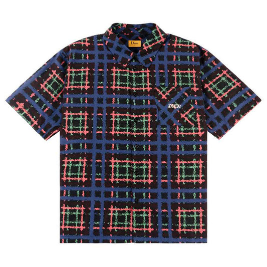 DIME RESORT PLAID SHIRT NAVY