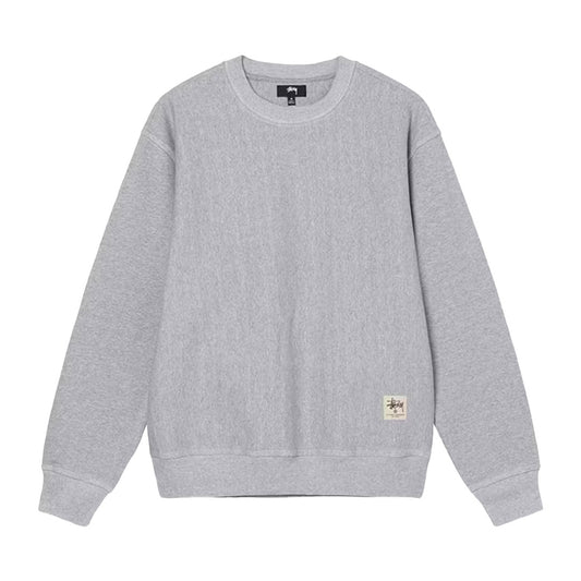 Contrast Stitch Label Crewneck Grey