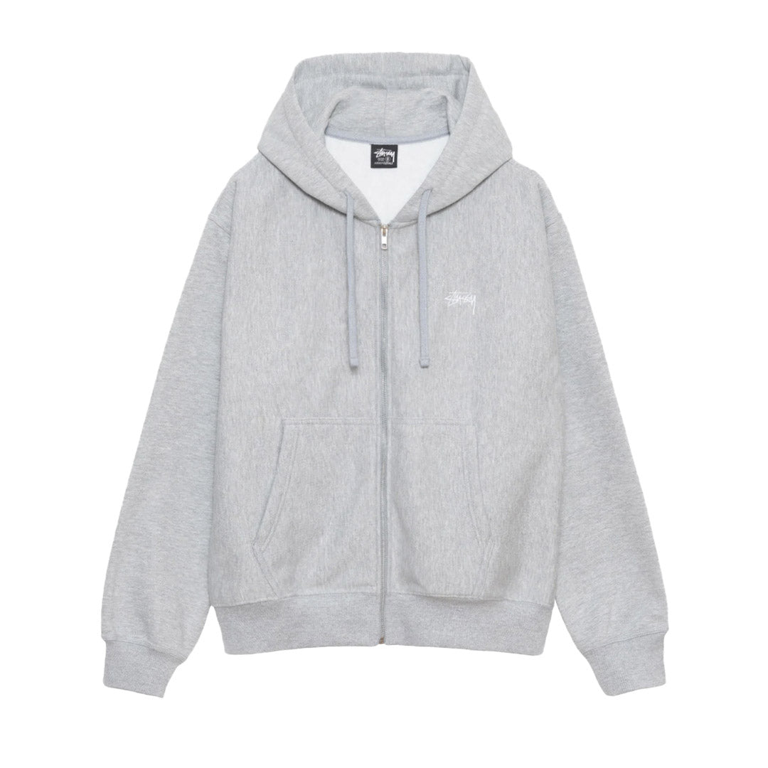 Stock Logo Zip Hood Grey