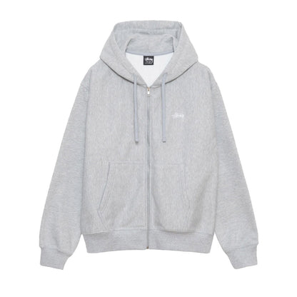 Stock Logo Zip Hood Grey