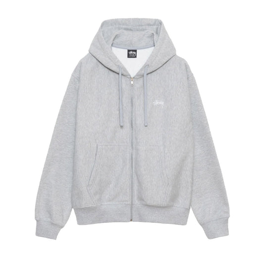 Stock Logo Zip Hood Grey