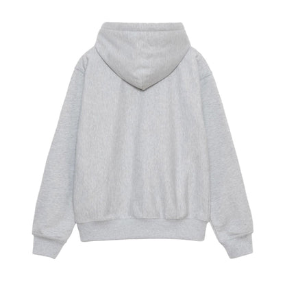 Stock Logo Zip Hood Grey