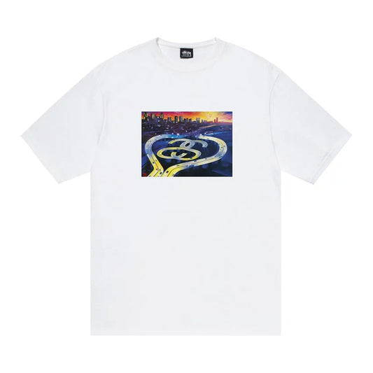 STUSSY SS HIGHWAY TEE WHITE