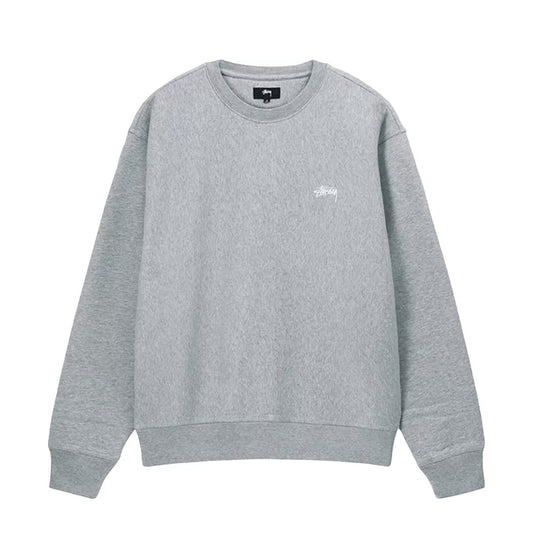 STUSSY STOCK LOGO CREW GREY