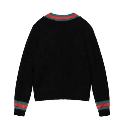 STUSSY MOHAIR TENNIS SWEATER BLACK