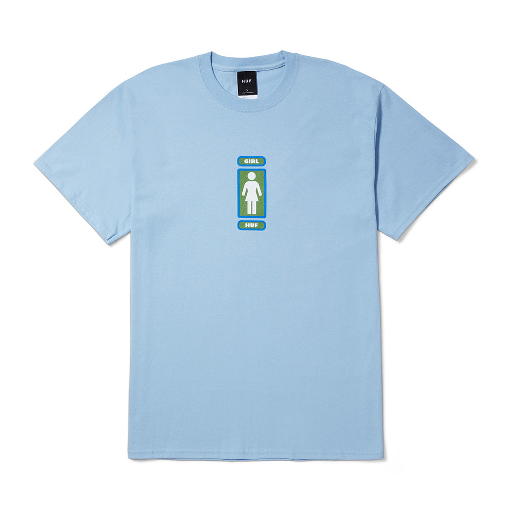 HUF X GIRL SPRINGWOOD TEE LIGHT BLUE