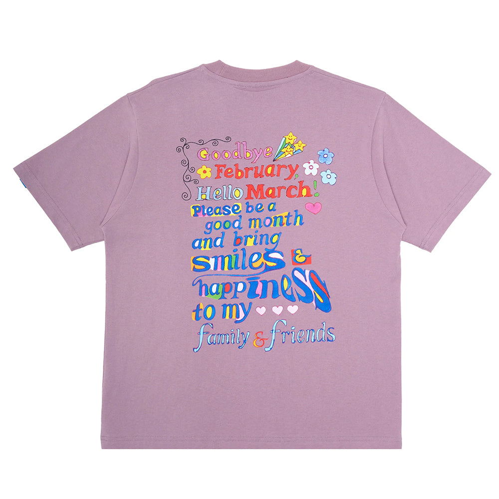 WKND HELLO MARCH TEE PURPLE