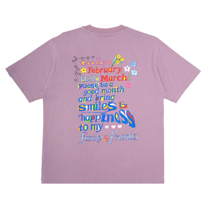 WKND HELLO MARCH TEE PURPLE