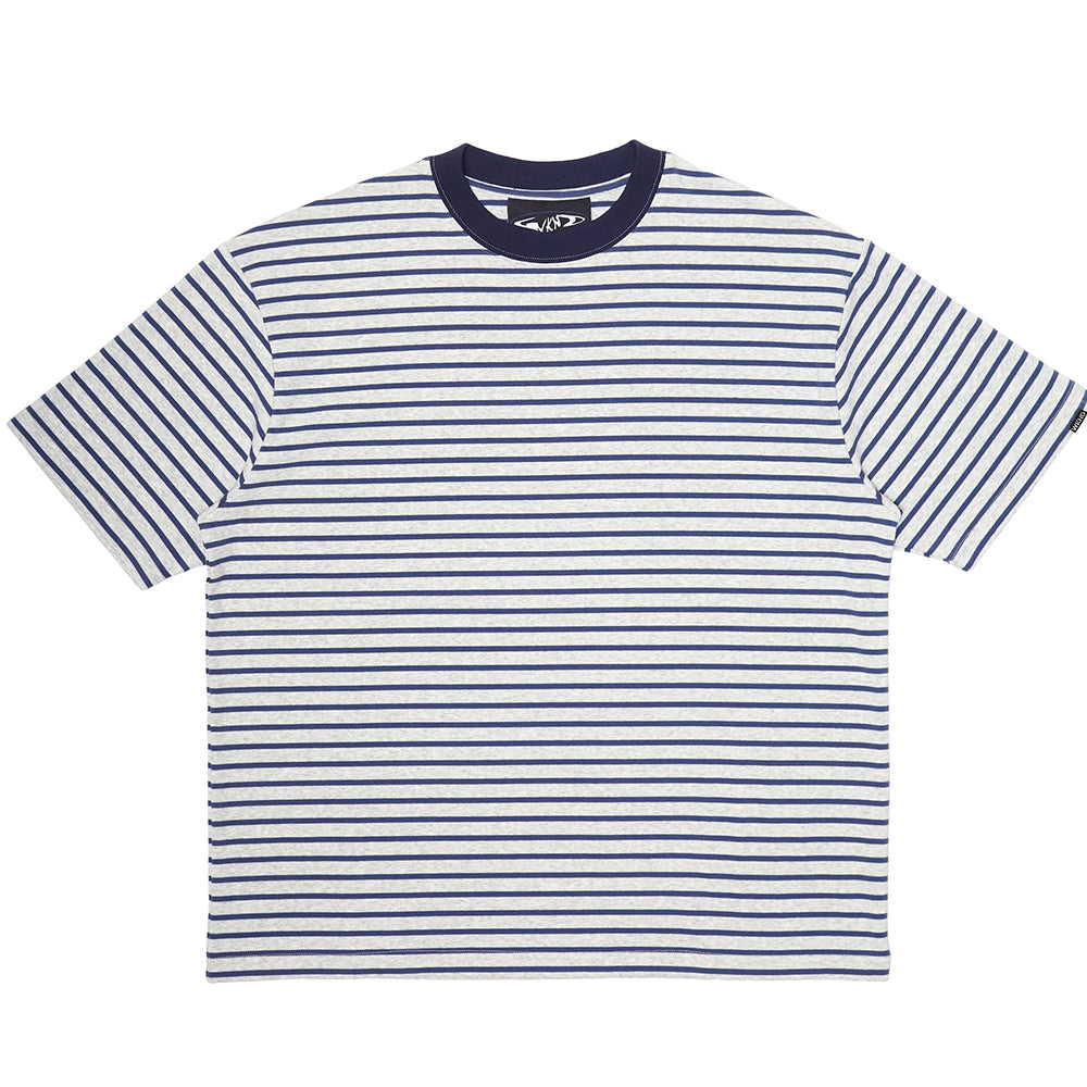 WKND STRIPE TEE GREY