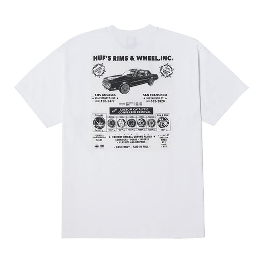 HUF RIM & WHEEL INC TEE WHITE