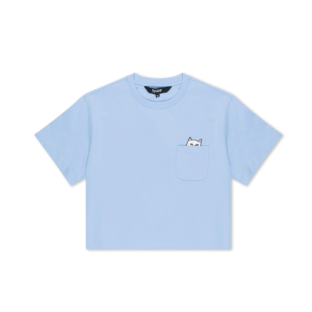 RIPNDIP NERMAL CROPPED POCKET TEE LIGHT BLUE