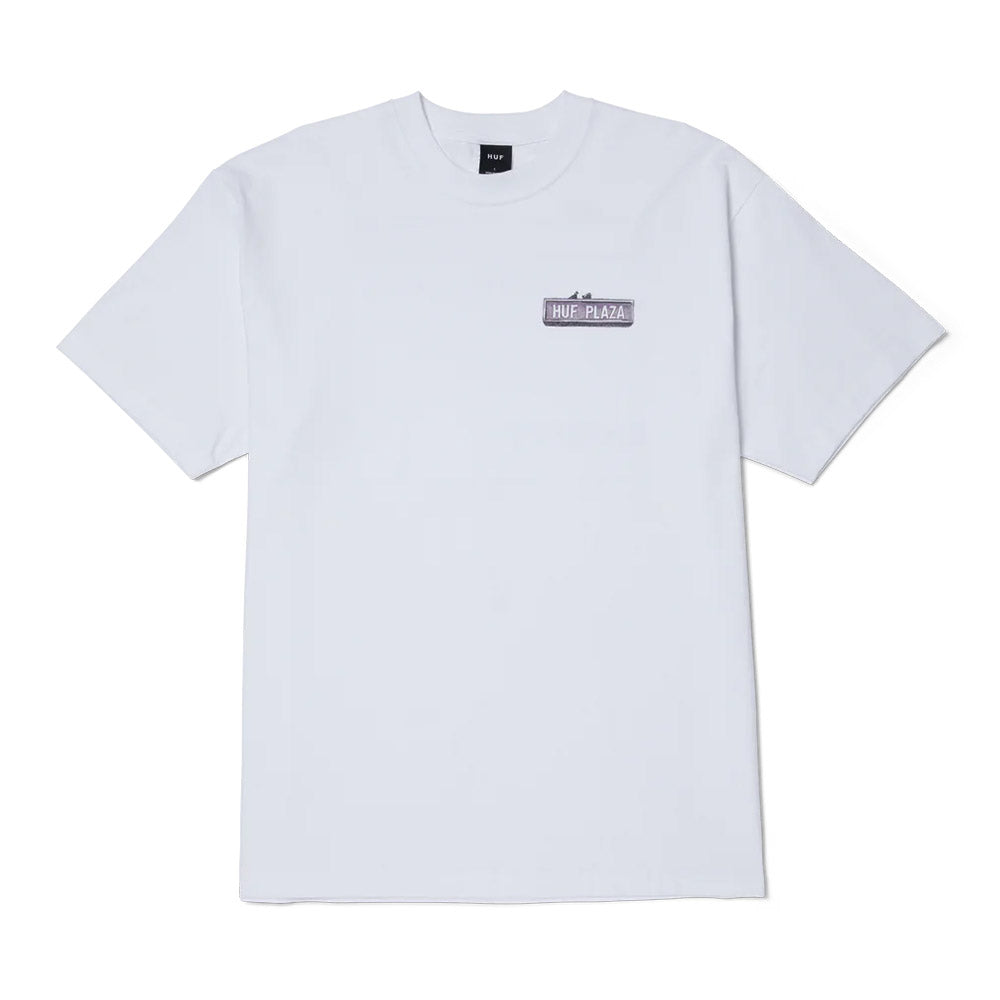 HUF PLAZA TEE WHITE