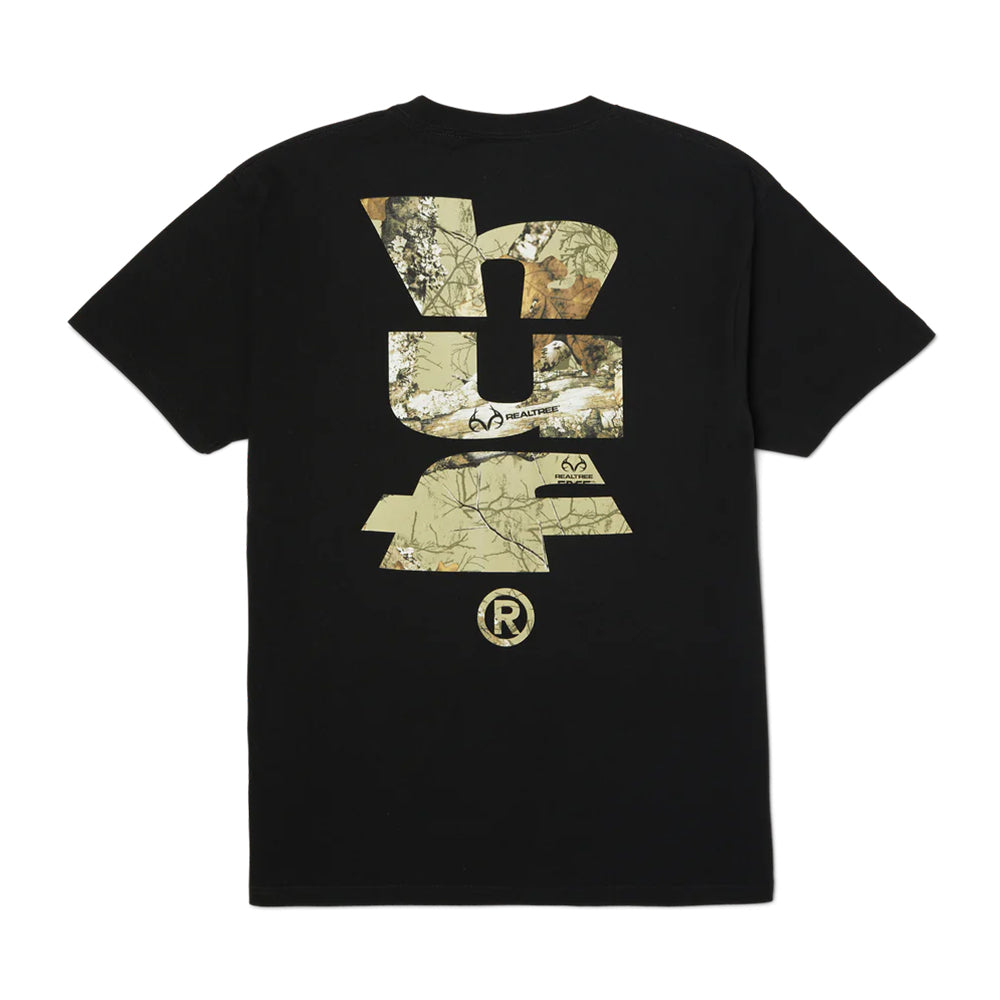 HUF X REALTREE MEGABLAST TEE BLACK