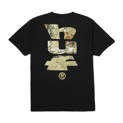 HUF X REALTREE MEGABLAST TEE BLACK