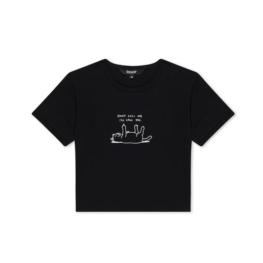 RIPNDIP DON'T CALL ME CROPPED TEE BLACK