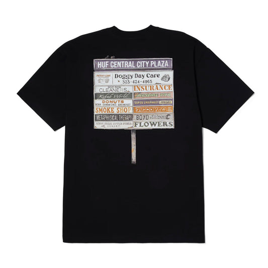 HUF PLAZA TEE BLACK
