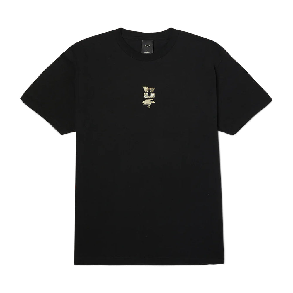 HUF X REALTREE MEGABLAST TEE BLACK