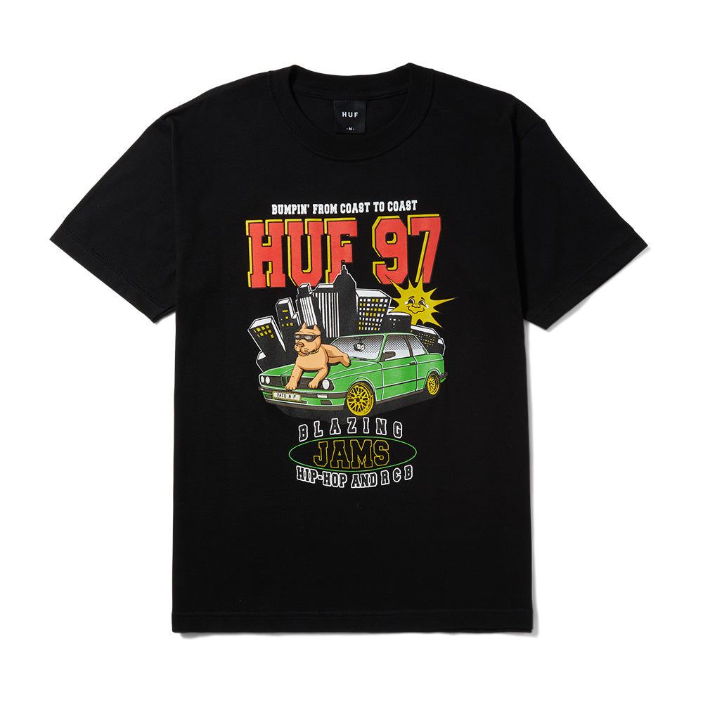 HUF BLAZING JAMS TEE BLACK