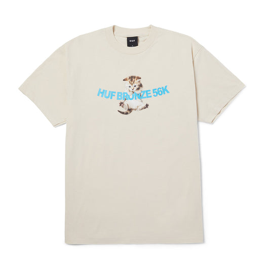 HUF X BRONZE HANG IN THERE SS TEE CREAM