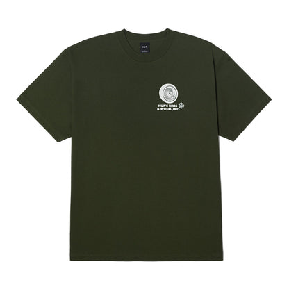 HUF RIM & WHEEL INC TEE DARK GREEN