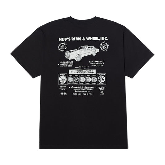 HUF RIM & WHEEL INC TEE BLACK