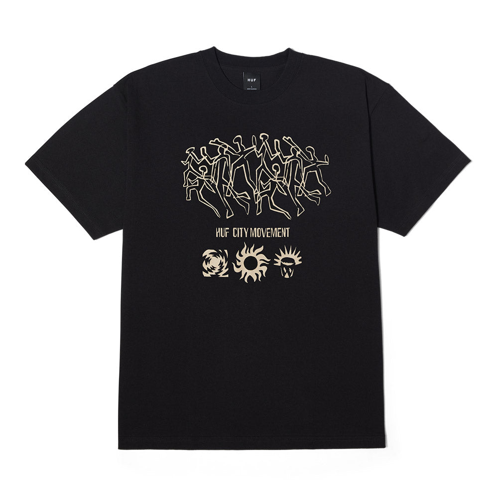 HUF MOVEMENT TEE BLACK