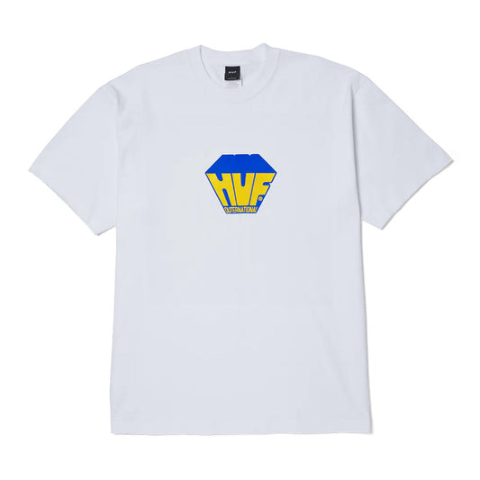 HUF BIG BLOCK TEE WHITE