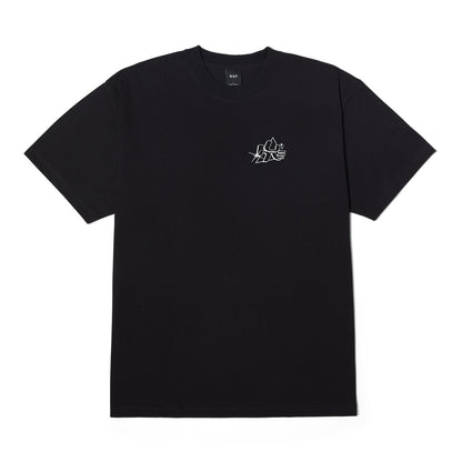 HUF GLOW TEE BLACK