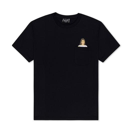 RIPNDIP FLASHING KITTYS POCKET TEE BLACK