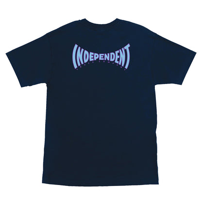 INDEPENDENT SPANNING CHEST HW TEE NAVY