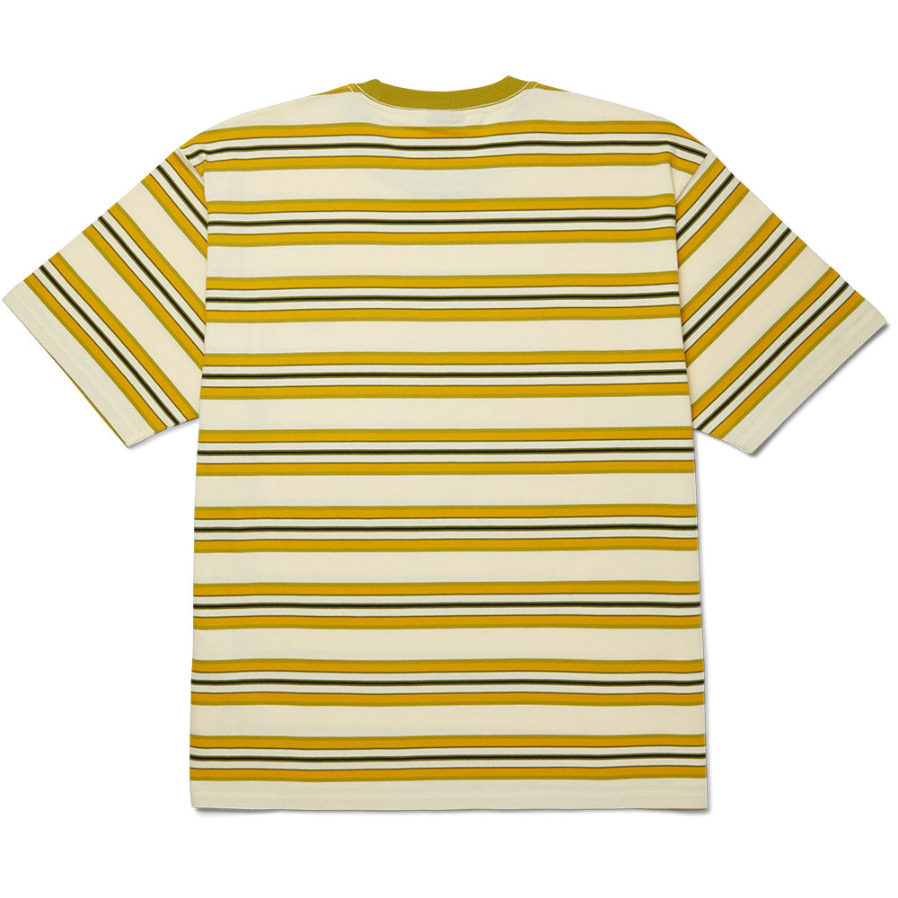 HUF BIG BLOCK STRIPE BOXY TOP YELLOW