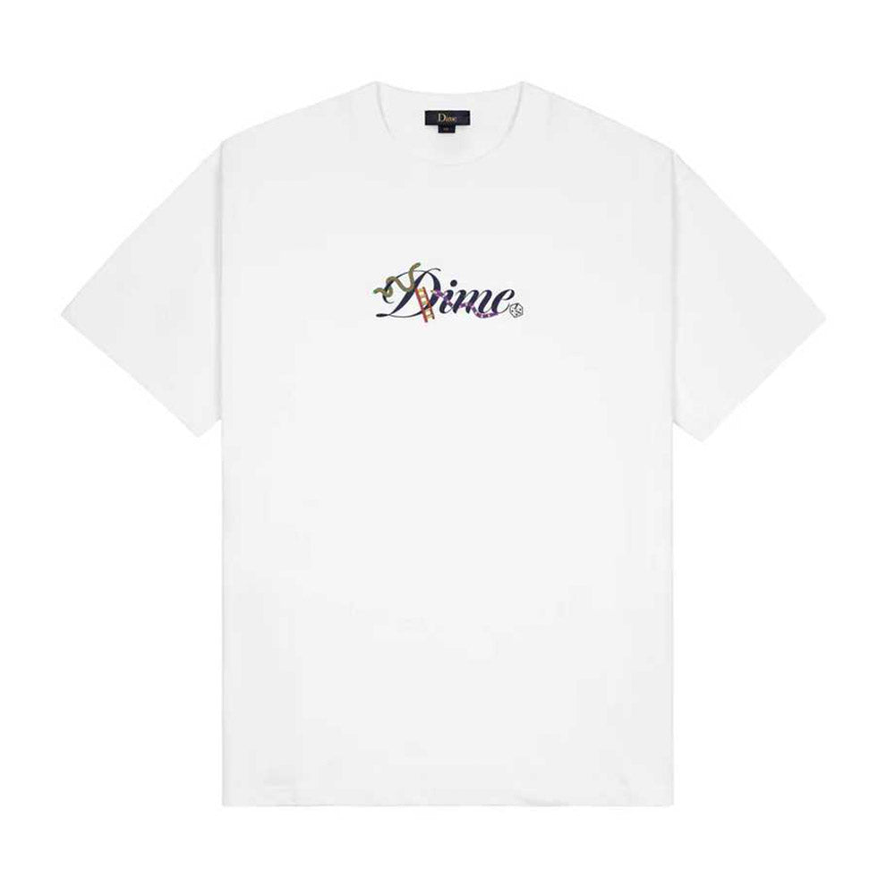 DIME CURSIVE SNAKE TEE WHITE