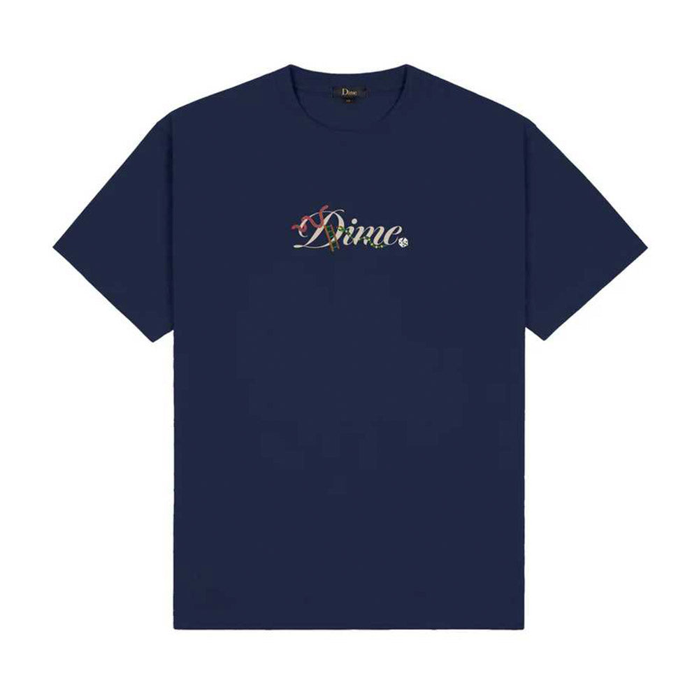 DIME CURSIVE SNAKE TEE NAVY BLUE