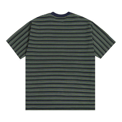 THE HUNDREDS BLADES STRIPED TEE NAVY