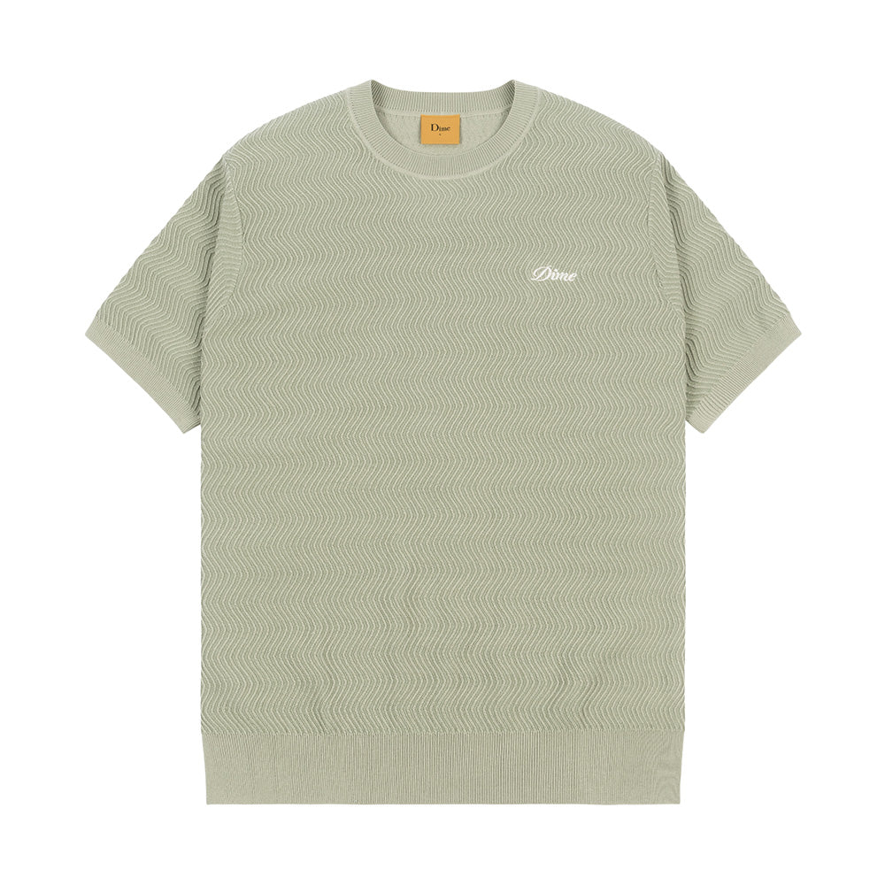 DIME WAVE KNIT SHIRT GREEN