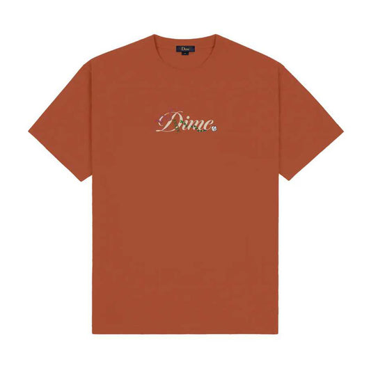 DIME CURSIVE SNAKE TEE CARAMEL