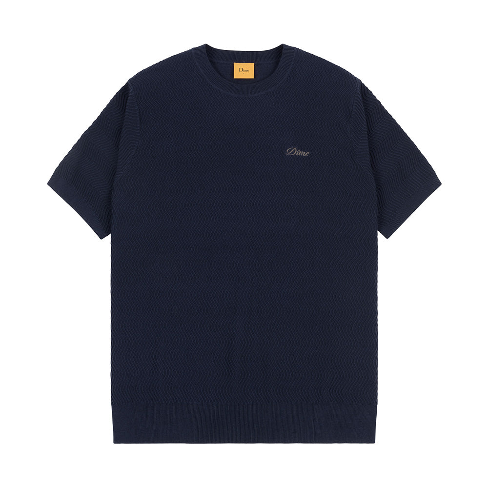 DIME WAVE KNIT SHIRT NAVY