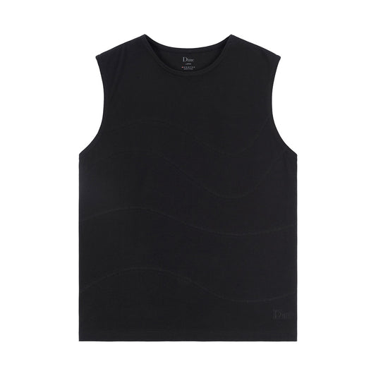 DIME WAVE SLEEVELESS TEE BLACK