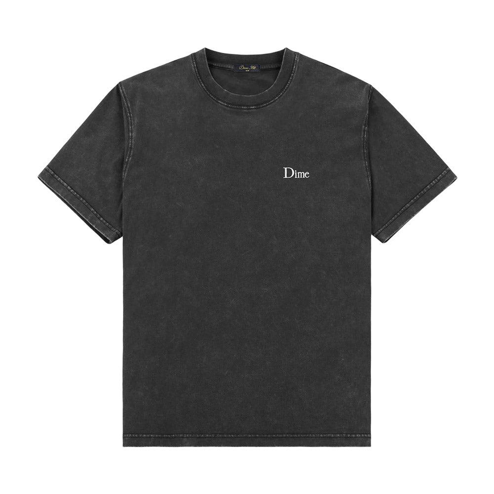 DIME CLASSIC SMALL LOGO TEE BLACK WASHED