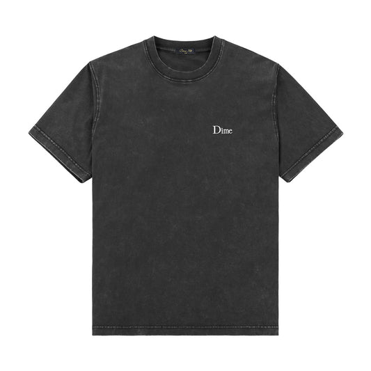 DIME CLASSIC SMALL LOGO TEE BLACK WASHED