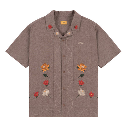 DIME LOTUS BUTTON UP BROWN