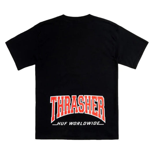 HUF X THRASHER HIGH POINT TEE BLACK