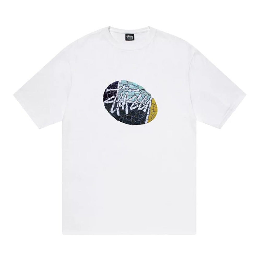 STUSSY MOSAIC TEE WHITE