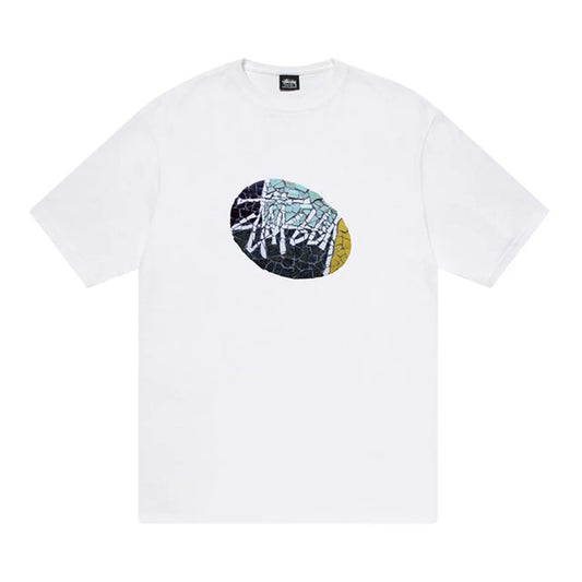 STUSSY MOSAIC TEE WHITE