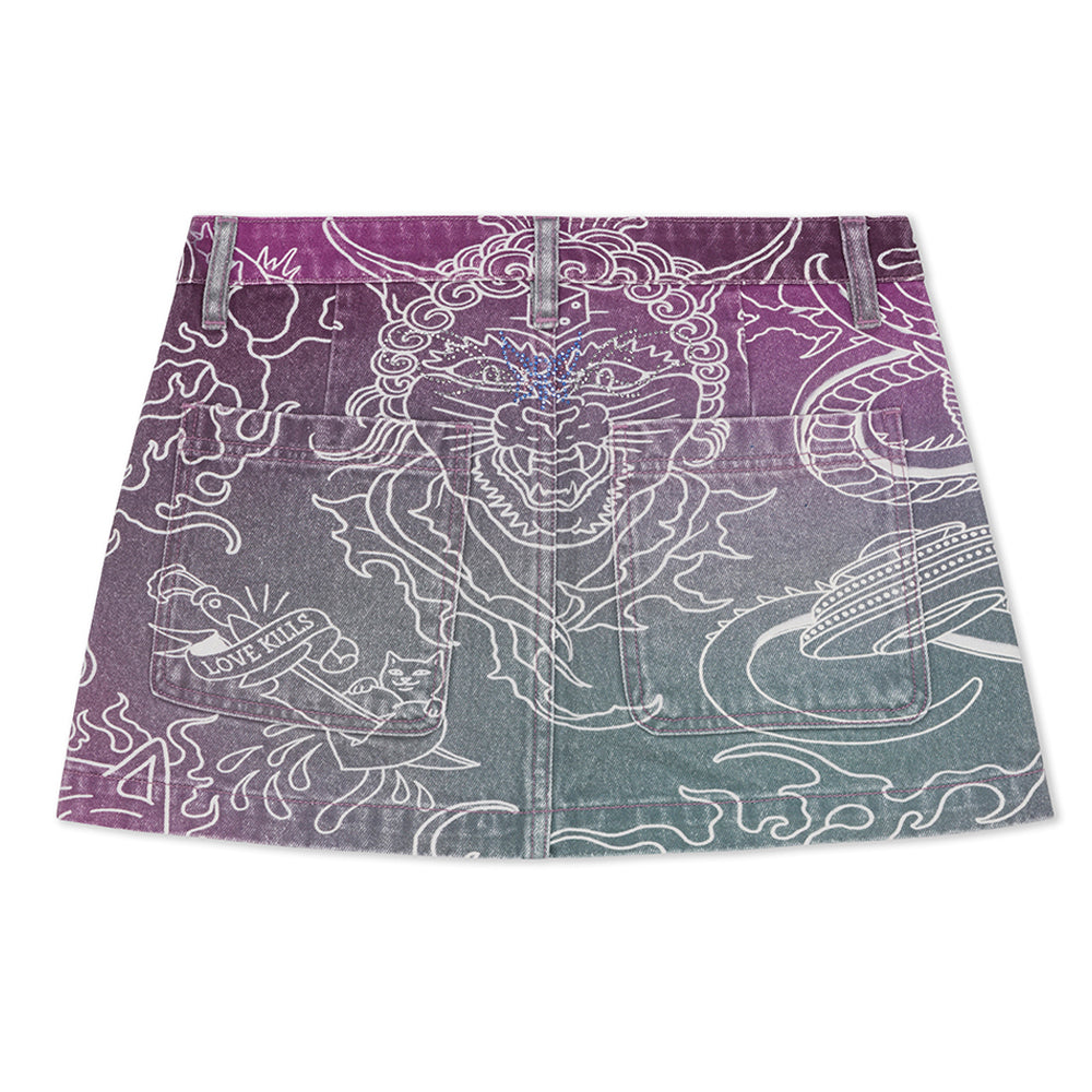 RIPNDIP TRACE DENIM SKIRT