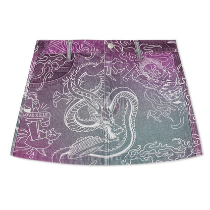 RIPNDIP TRACE DENIM SKIRT